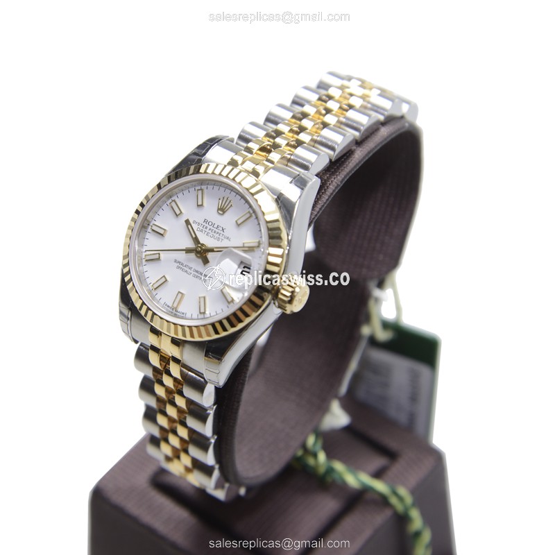 Rolex Datejust Lady Replica | Automatic | White Dial | Silver Clasp - View 3