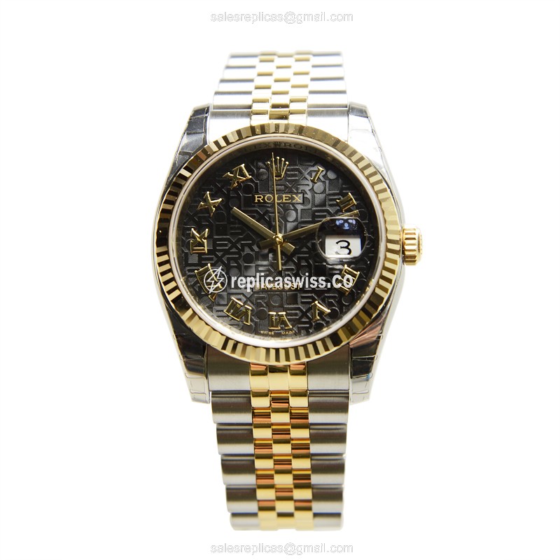Rolex DATEJUST Replica - Automatic | Black Dial | Silver Clasp - View 2