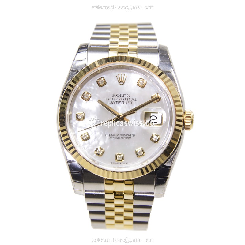 Replica Watch Rolex Datejust Automatic Steel Gold White Dial - View 2