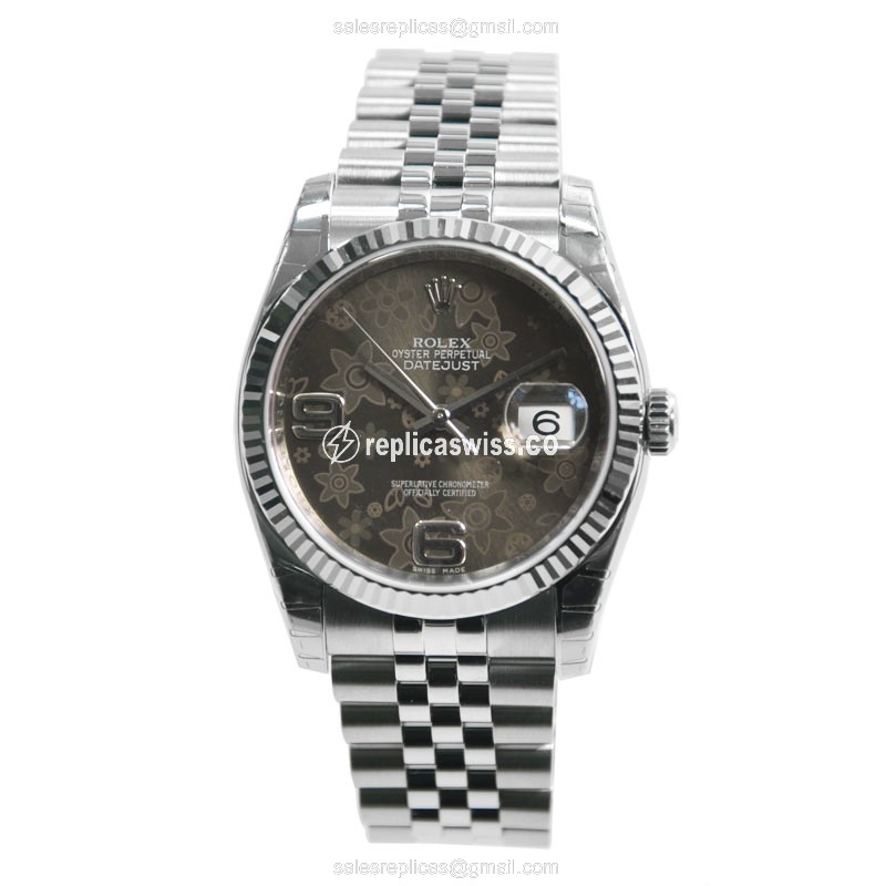 Rolex Datejust Replica - Automatic - Round Dial - Silver Clasp on Steel Strap - View 2