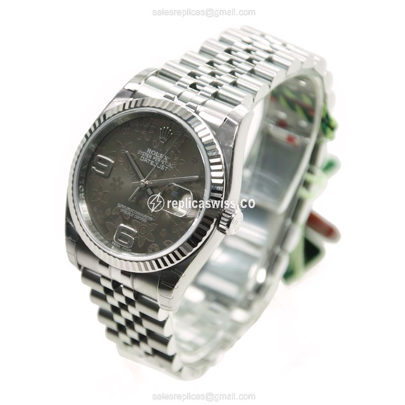 Rolex Datejust Replica - Automatic - Round Dial - Silver Clasp on Steel Strap - View 3
