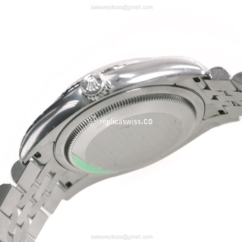 Rolex Datejust Replica - Automatic - Round Dial - Silver Clasp on Steel Strap - View 4