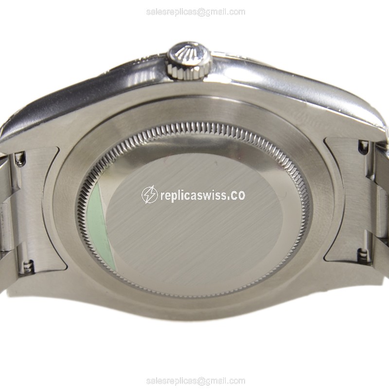 Rolex DATEJUST Replica - Automatic - White Gold & Steel - Silver Dial - Steel Clasp - View 4