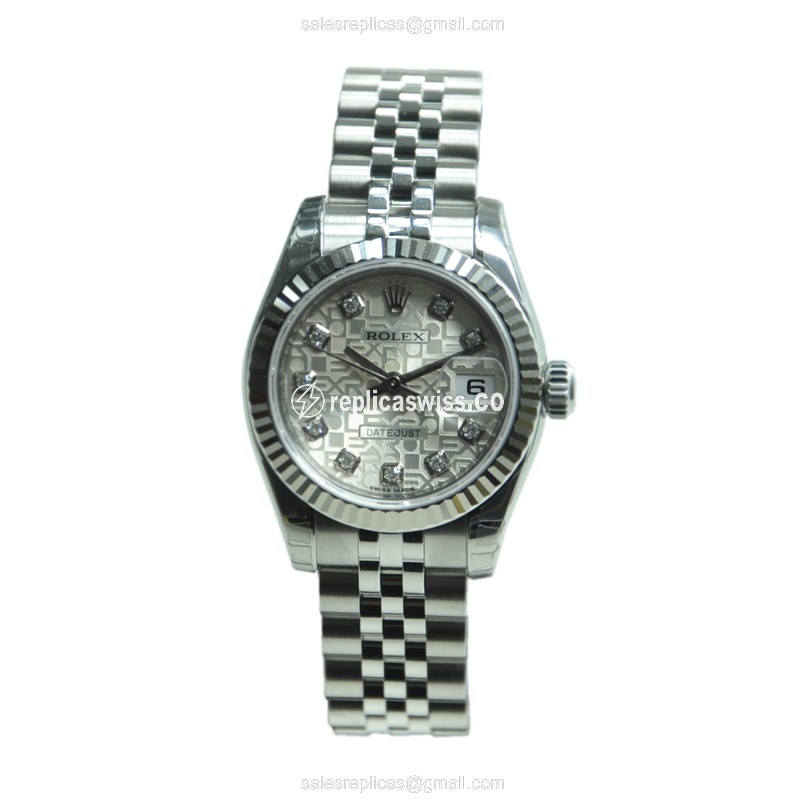 Rolex Lady Datejust Replica - Automatic | Silver Dial | Steel Clasp & Strap - View 2