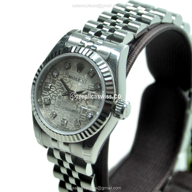 Rolex Lady Datejust Replica - Automatic | Silver Dial | Steel Clasp & Strap - View 3