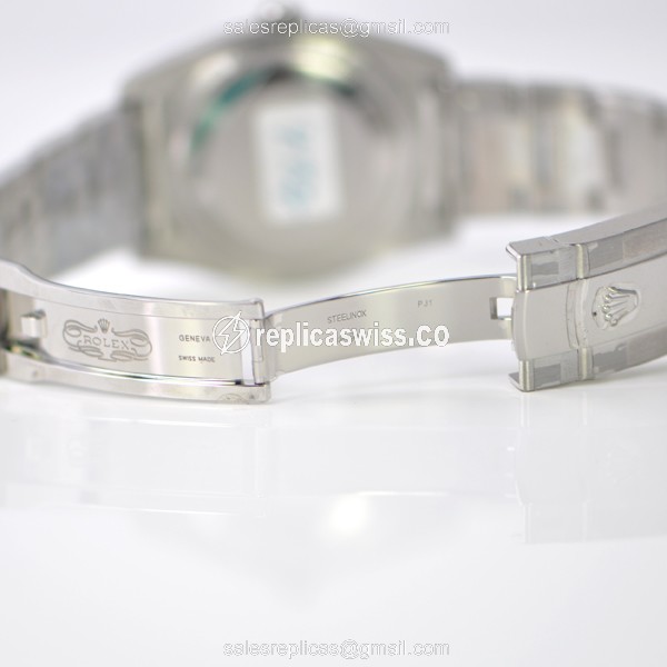 Rolex Datejust Replica - Automatic - Pink Dial on Silver Steel Strap - View 4