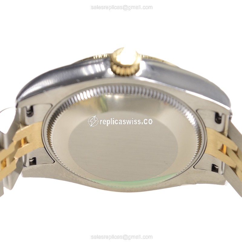 Rolex Datejust Replica - Automatic - Silver Dial on 18kt Steel Band - View 4
