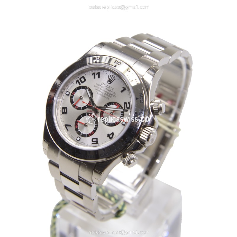 Rolex Daytona Replica - Automatic - 18kt Gold - Silver Dial - Clasp - View 3