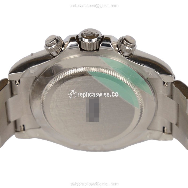 Rolex Daytona Replica - Automatic - 18kt White Gold - Black Dial, Silver Clasp - View 4