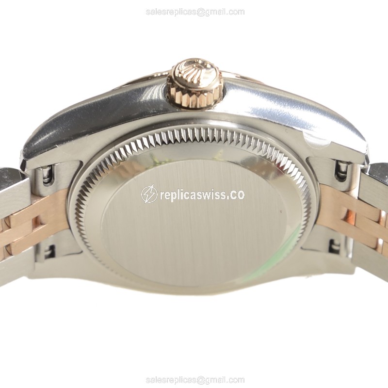 Rolex Datejust Lady Replica - Automatic - 18kt Rose Gold & Steel - Gray Dial - View 4