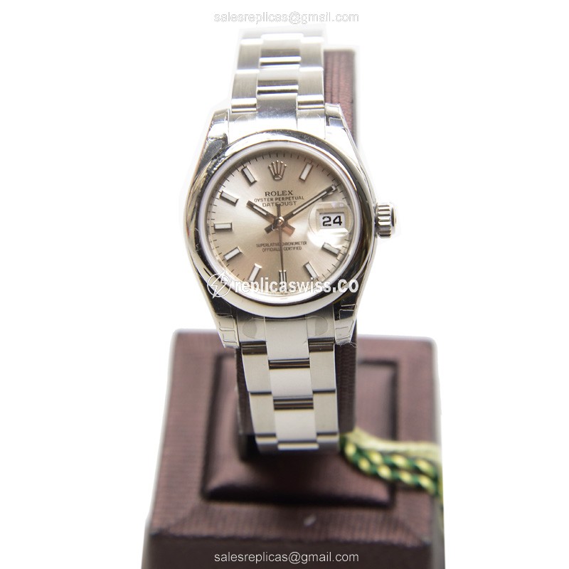 Rolex Lady Datejust Replica - Automatic - Silver Steel Case, Silver Dial - View 2
