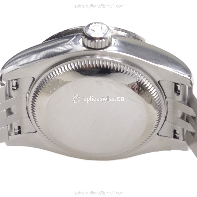 Rolex Lady Datejust Replica - Automatic - White Dial on Silver Steel Strap - View 4