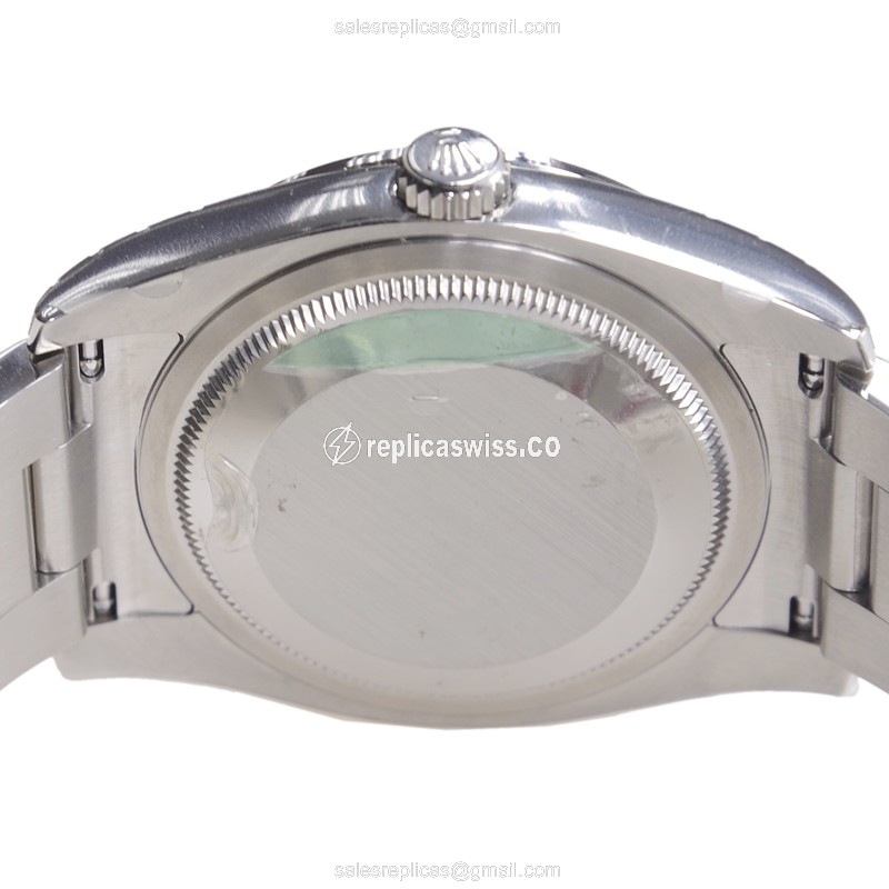 Rolex Datejust Replica - Automatic - White Gold & Steel - Black Dial - View 4