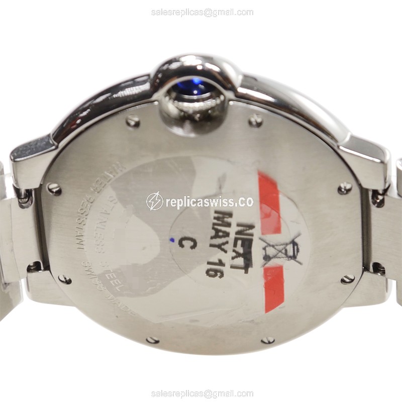 Cartier Ballon Bleu Quartz - White Dial - Steel Case - Silver Strap - View 4