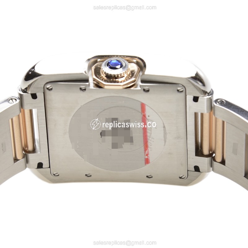 Cartier TANK W5310007 Replica - Automatic - Stainless Steel - White Dial - Silver Clasp - View 4