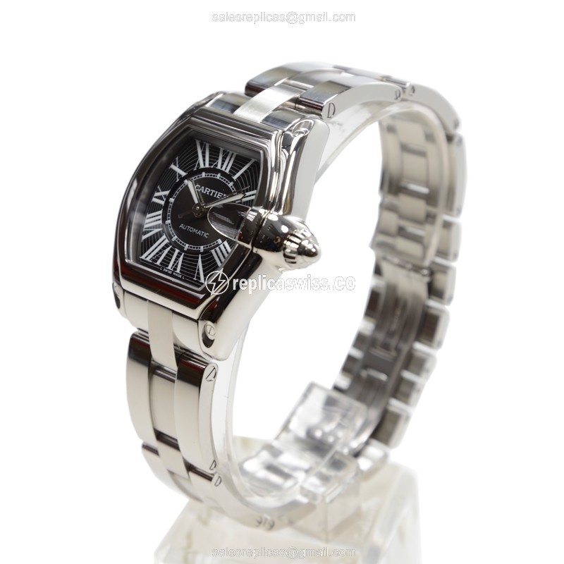Cartier Roadster Replica - Automatic - Steel - Black Dial - View 3