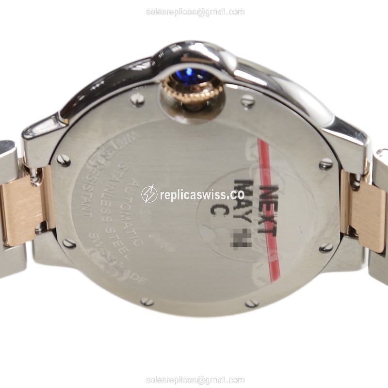 Cartier Ballon Bleu Replica - Automatic - White Dial - Silver Steel Strap - View 4