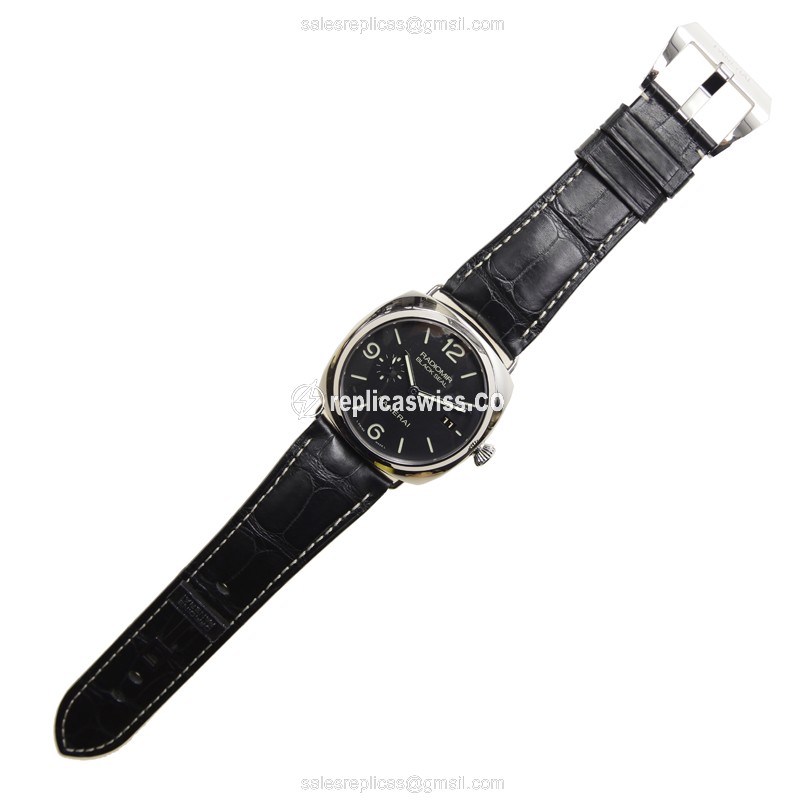 Panerai PAM00388 RADIOMIR - Auto - Black Dial - Steel Case - Black Alligator Strap - Sapphire - View 2