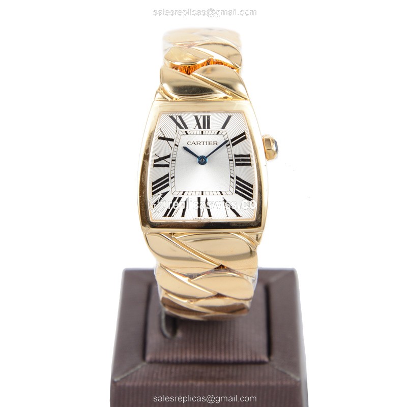 Cartier W640010H Quartz - 18kt Yellow Gold - White Dial - Gold Clasp - View 2