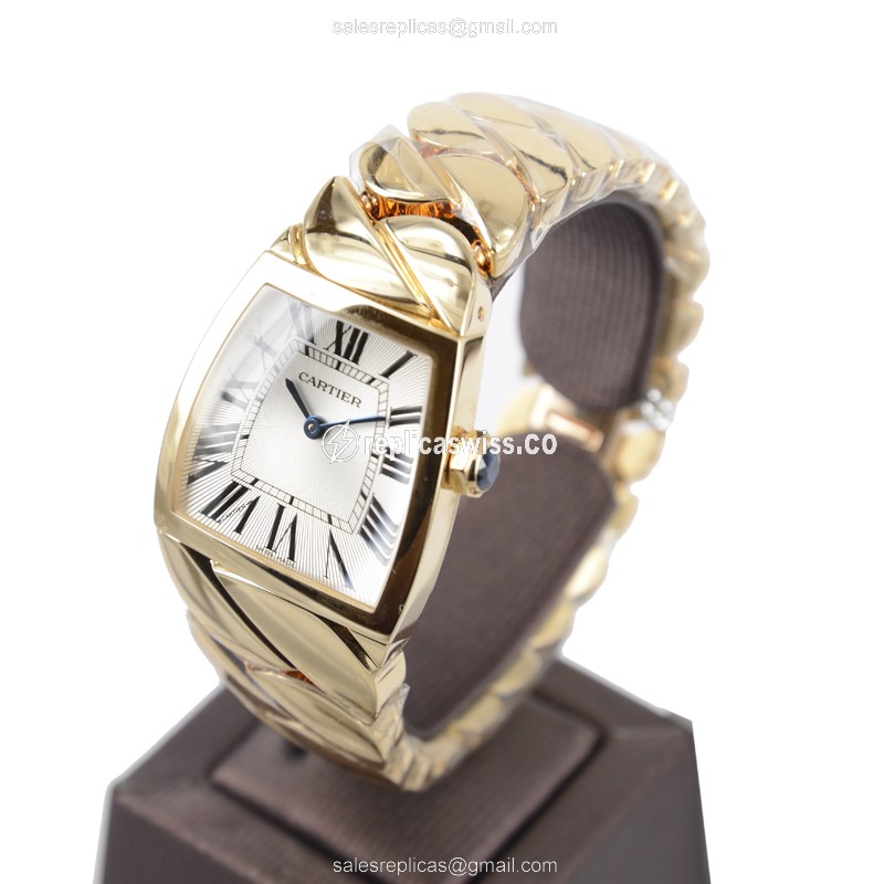 Cartier W640010H Quartz - 18kt Yellow Gold - White Dial - Gold Clasp - View 3