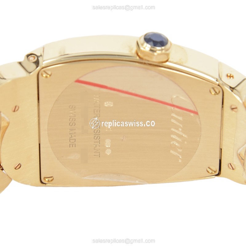 Cartier W640010H Quartz - 18kt Yellow Gold - White Dial - Gold Clasp - View 4