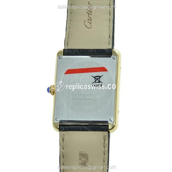 Cartier W1018855 Replica - Quartz - 18kt Rose Gold & Steel - White Dial - Buckle Clasp - View 3