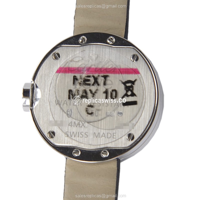Cartier LOVE Replica - Quartz - 18kt White Gold - White Dial - Buckle Clasp - View 3