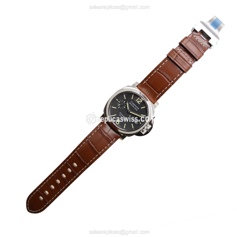 Panerai Luminor Replica - Automatic - Steel - Black Dial - 44mm - View 2