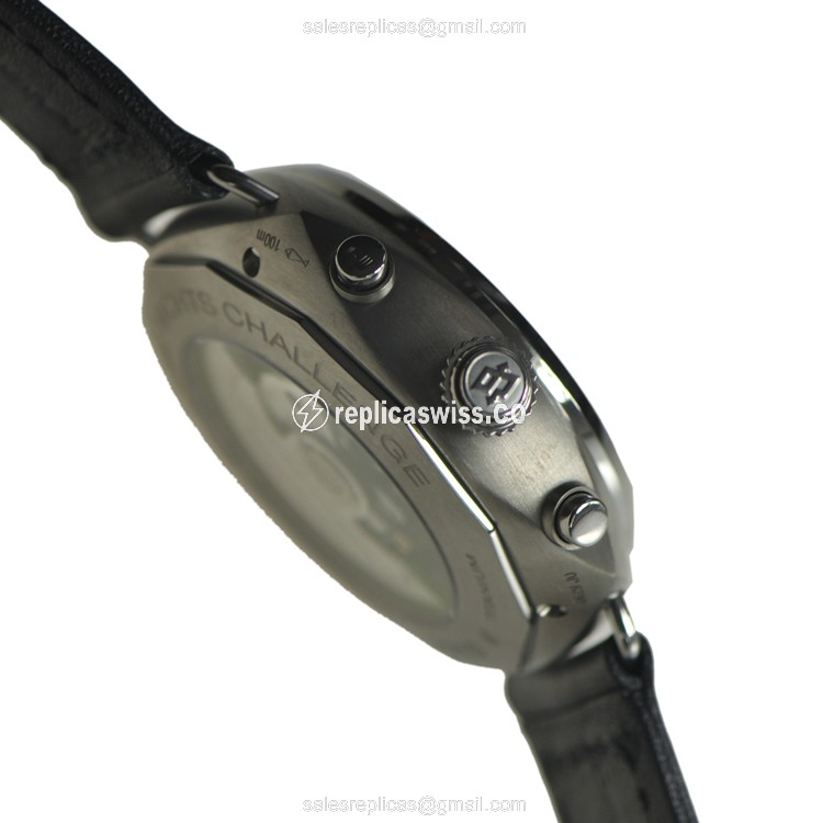 Panerai PAM00343 RADIOMIR Replica - Automatic - Titanium Case - Black Dial - Black Cowhide Strap - Sapphire Crystal - View 4