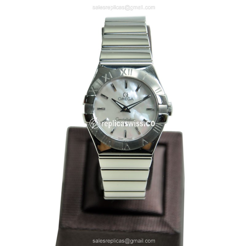 Omega Constellation Replica - Quartz - Stainless Steel Case - White Dial - Silver Strap - View 2