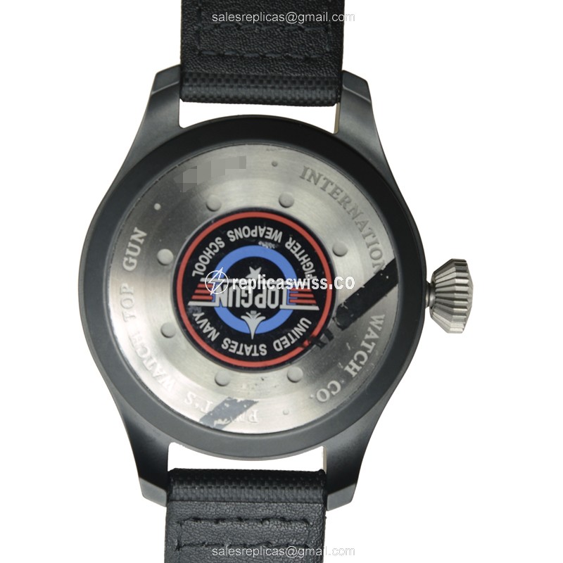 IWC PILOTS Titanium - Automatic - Black Dial - Fabric Strap - Black Clasp - View 4