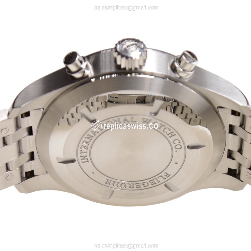 IWC PILOTS Replica - Automatic - Stainless Steel - Black Dial - Silver Steel Clasp - View 4