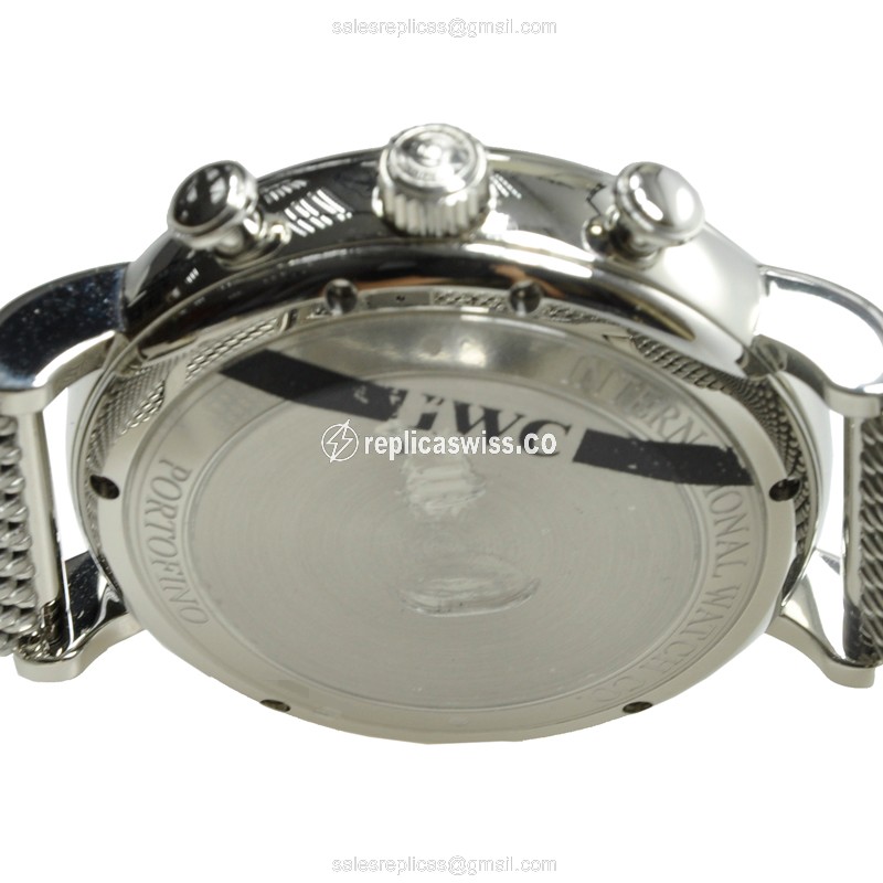 IWC Portofino Replica - Automatic - Stainless Steel - Silver Dial - Sapphire Crystal - Steel Band - View 4