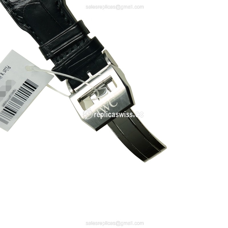 IWC IW326201 PILOTS Replica - Automatic - Black Dial - Steel Case - Black Alligator Strap - View 3