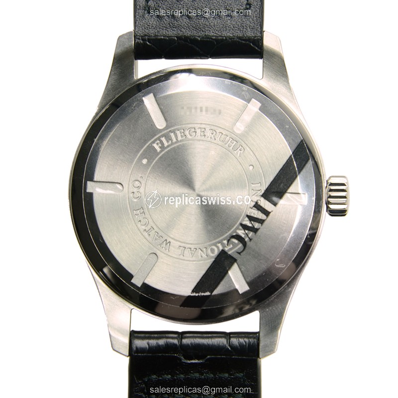 IWC IW326201 PILOTS Replica - Automatic - Black Dial - Steel Case - Black Alligator Strap - View 4