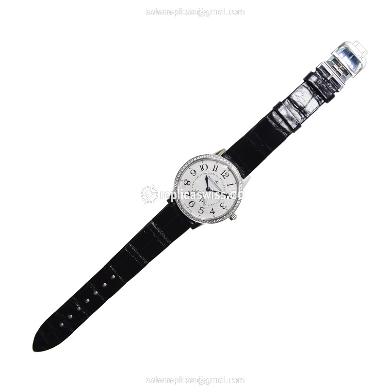 Jaeger-Lecoultre Q3478422 Rendez-Vous Quartz - Diamond Case - Silver Dial - Black Alligator Strap - View 2