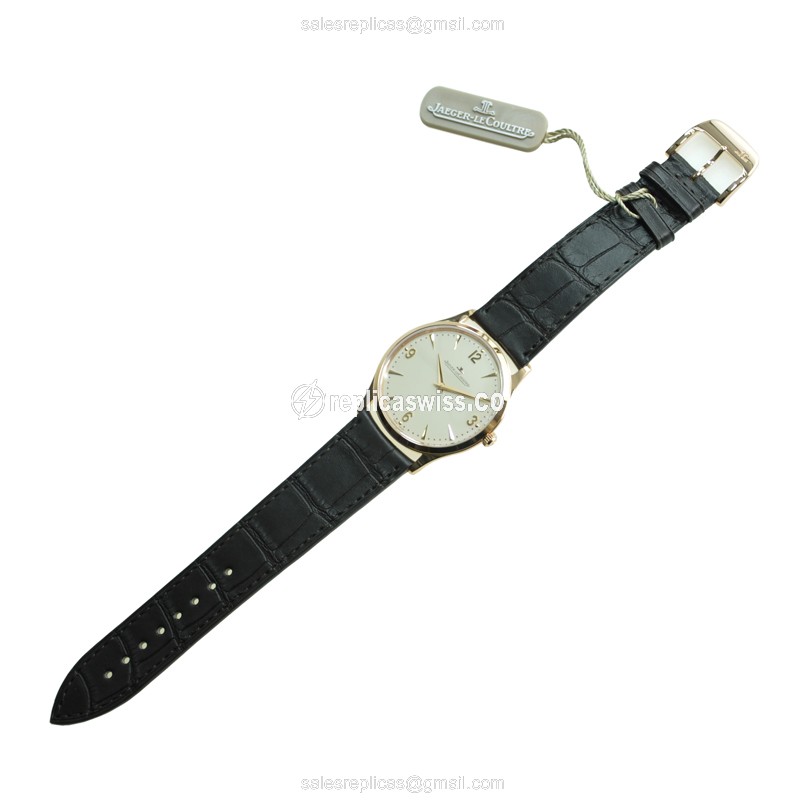 Jaeger-Lecoultre Q1342520 Replica - Manual - 18kt Rose Gold - Beige Dial - Black Alligator Strap - View 2