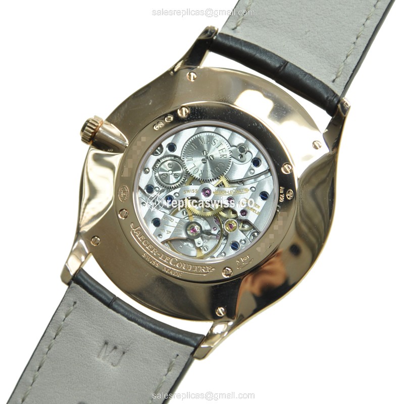 Jaeger-Lecoultre Q1342520 Replica - Manual - 18kt Rose Gold - Beige Dial - Black Alligator Strap - View 3