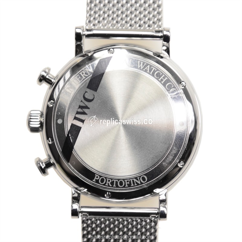 IWC Portofino Replica - Automatic - Black Dial - Silver Steel - Sapphire Crystal - View 3