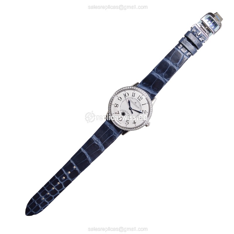Jaeger-Lecoultre Rendez-Vous Replica - Automatic - White Dial - Blue Alligator Strap - View 2