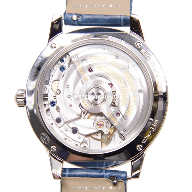 Jaeger-Lecoultre Rendez-Vous Replica - Automatic - White Dial - Blue Alligator Strap - View 3