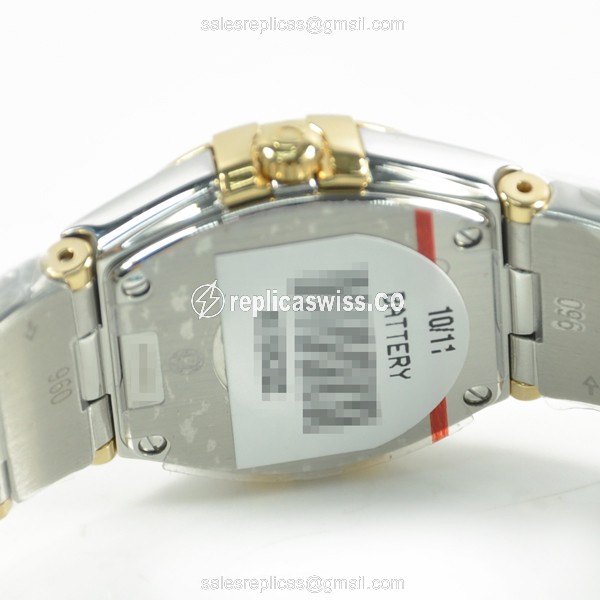 Omega Constellation Replica - Quartz - 18kt Gold & Steel - White Dial - Silver Clasp - View 3