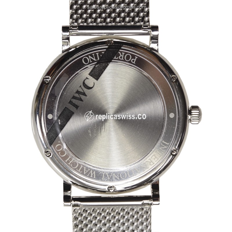 IWC Portofino Replica - Automatic - Stainless Steel - White Dial - Silver Clasp - View 3