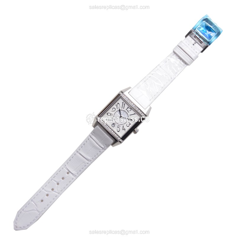 Jaeger-Lecoultre Q7058420 REVERSO - Automatic - Stainless Steel - White Dial - Alligator White Strap - View 2