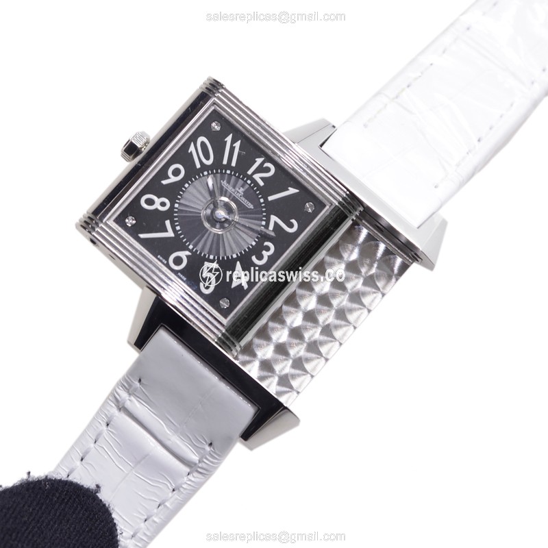 Jaeger-Lecoultre Q7058420 REVERSO - Automatic - Stainless Steel - White Dial - Alligator White Strap - View 4
