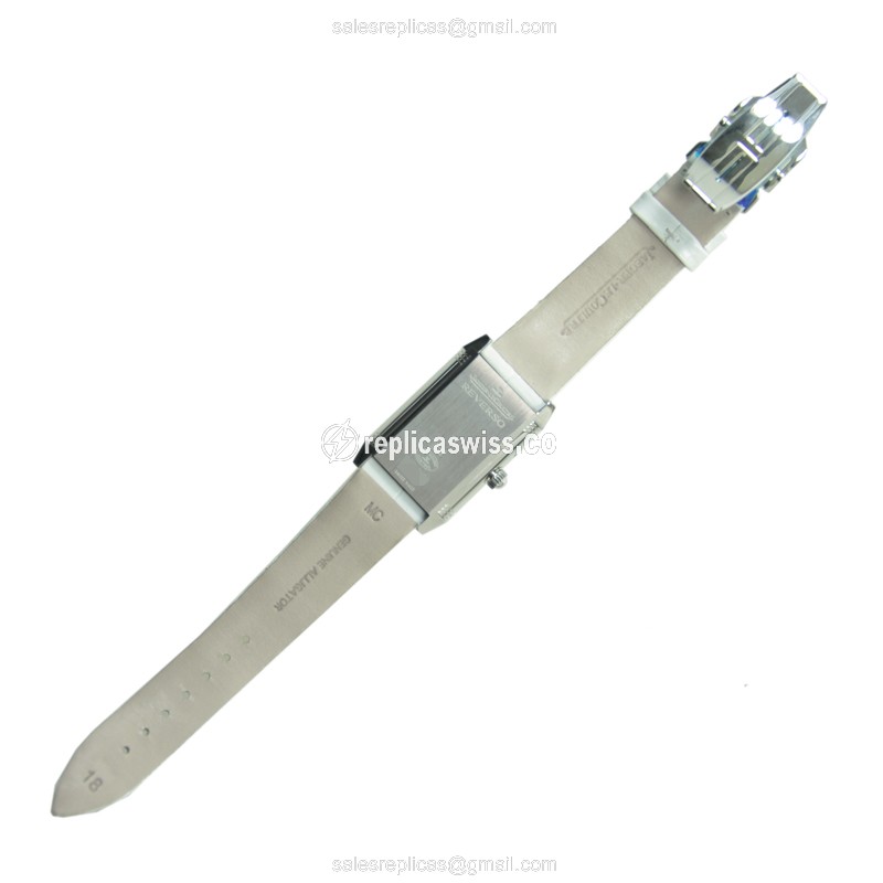 Jaeger-Lecoultre Q2698420 REVERSO - Manual - Steel Case - Silver Dial - White Alligator Strap - View 4