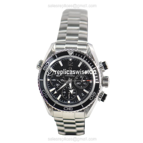Omega Seamaster Replica - Automatic - Stainless Steel - Black Dial - Silver Clasp - View 2