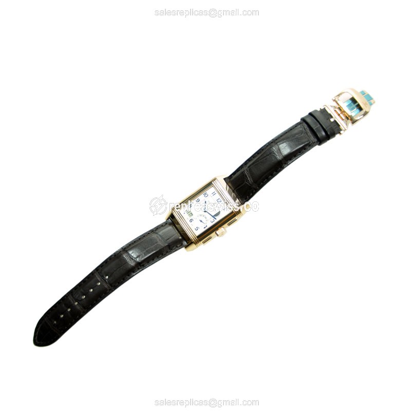 Jaeger-Lecoultre Q3022420 REVERSO - Automatic 18kt Rose Gold - White Dial - Leather Strap - View 2