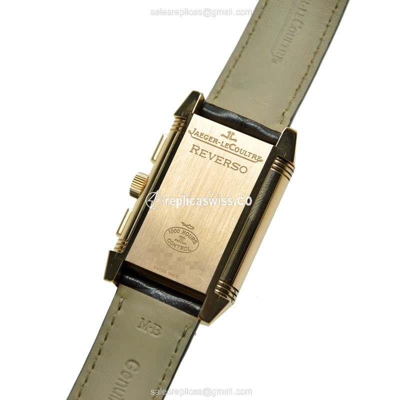 Jaeger-Lecoultre Q3022420 REVERSO - Automatic 18kt Rose Gold - White Dial - Leather Strap - View 3