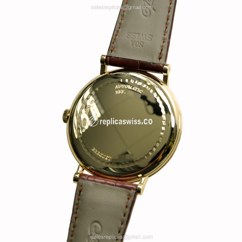 Breguet 5140BA/12/9W6 Classic - Automatic 18kt Yellow Gold - Silver Dial - Brown Alligator - View 3